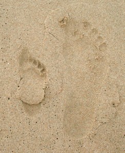 Footprints in sand